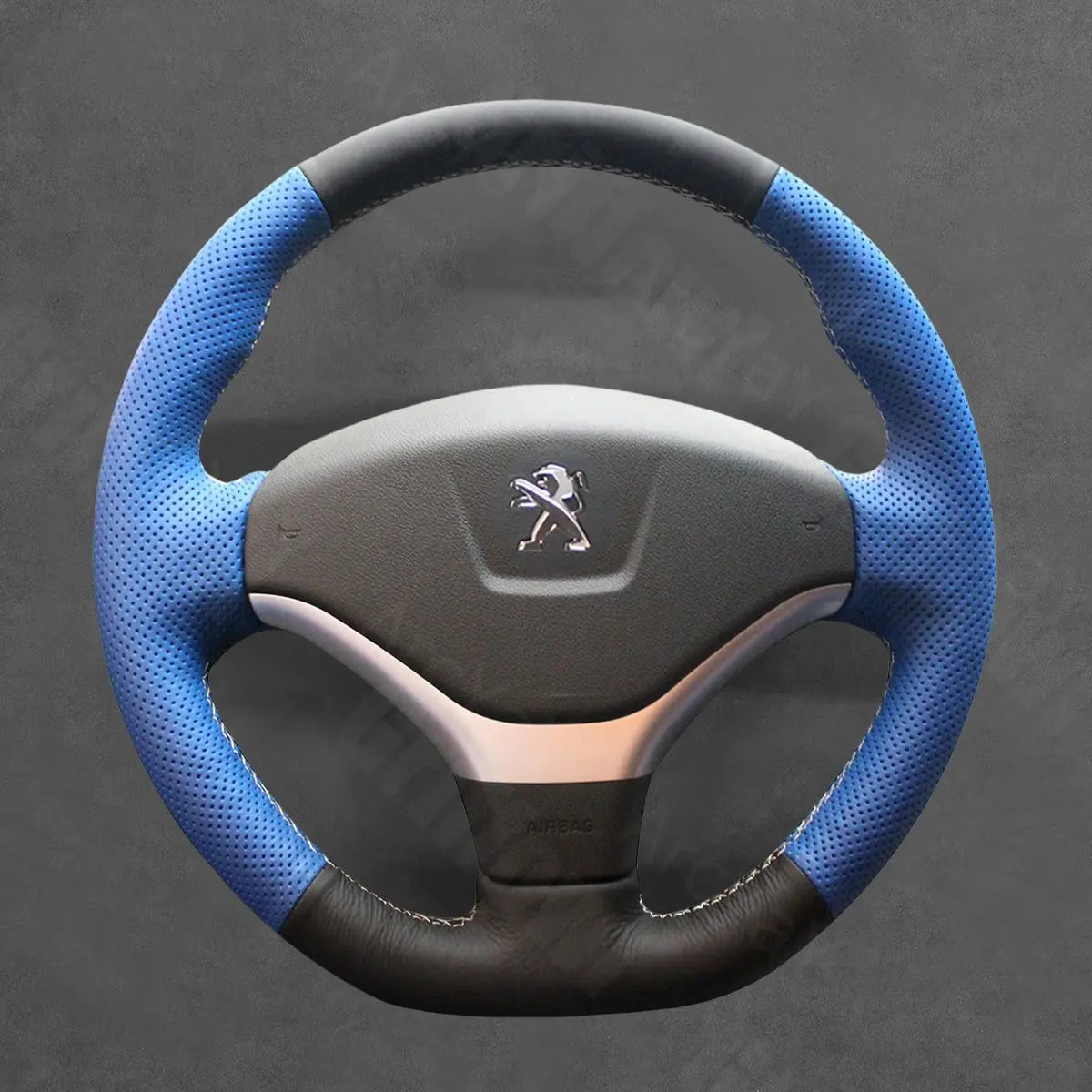 Griffowl Steering Wheel Cover for Bespoke Hatchback Peugeot 308 2012-2014. Perfect grip with our steering wheel wrap and custom interior touch.