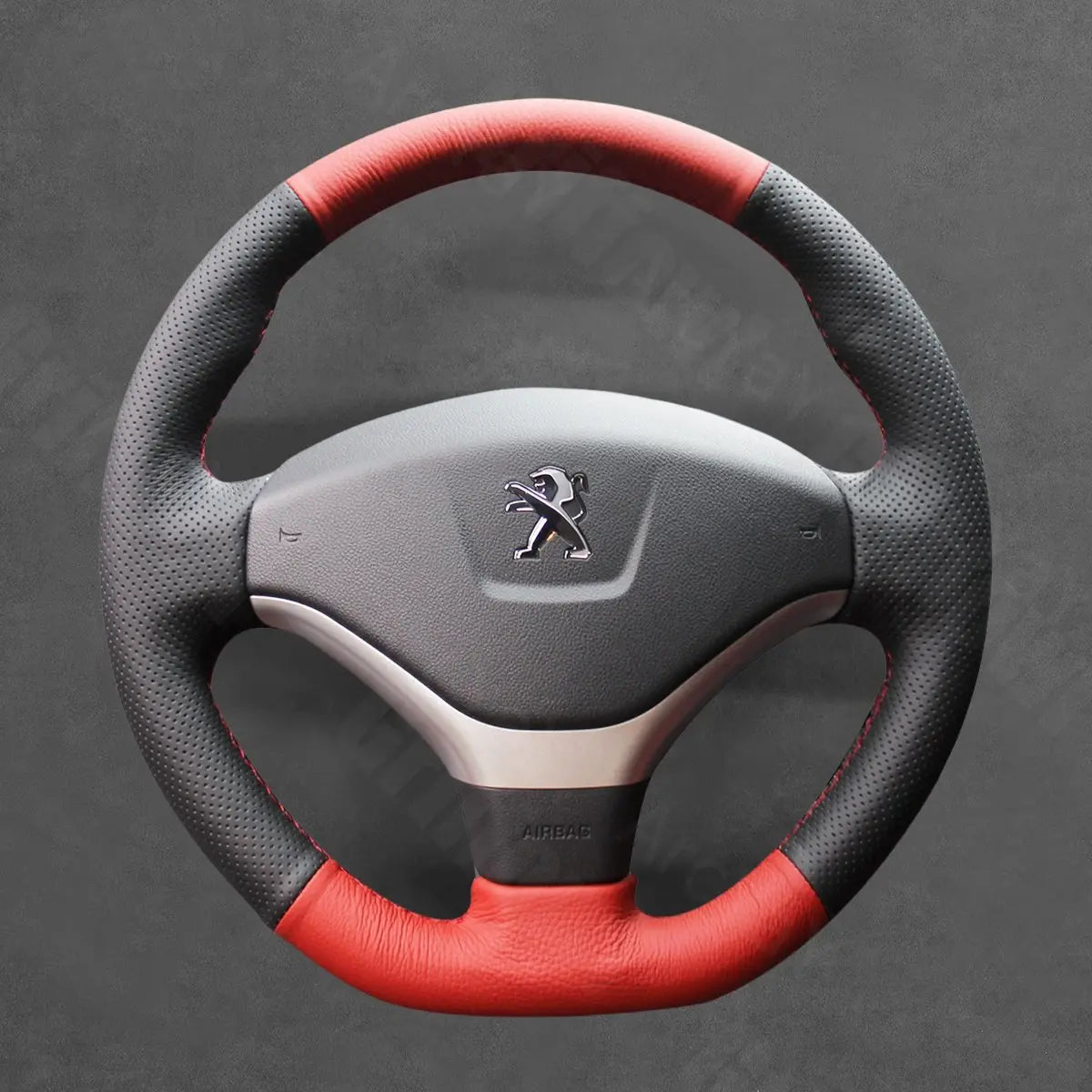 Griffowl Steering Wheel Cover for Bespoke Hatchback Peugeot 308 2012-2014. Perfect grip with our steering wheel wrap and custom interior touch.