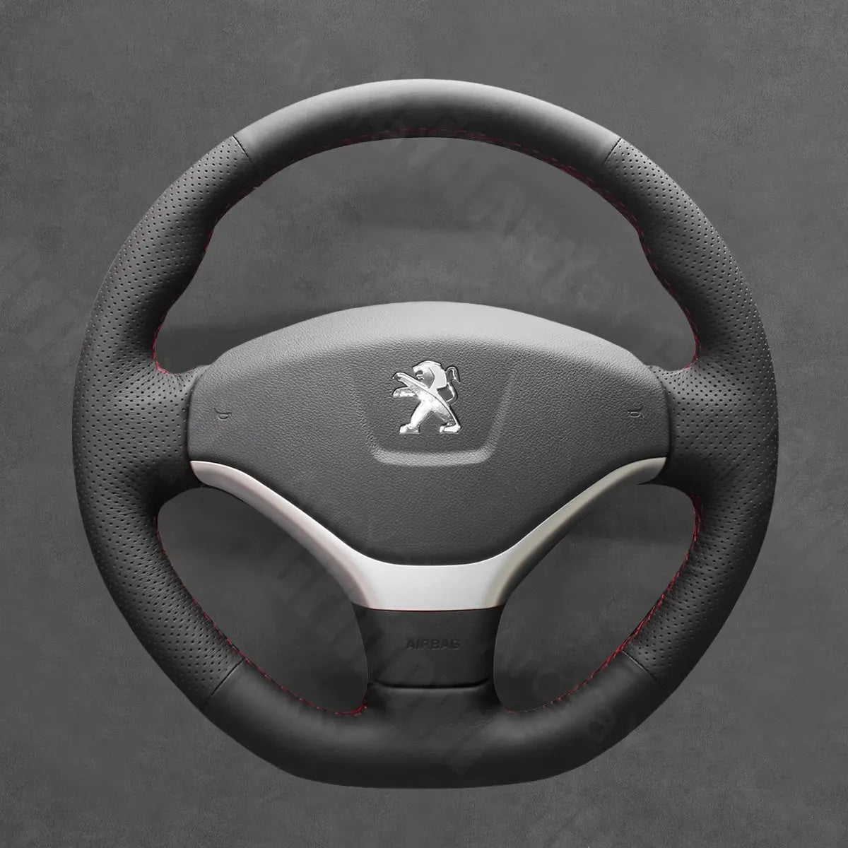 Griffowl Steering Wheel Cover for Bespoke Hatchback Peugeot 308 2012-2014. Perfect grip with our steering wheel wrap and custom interior touch.