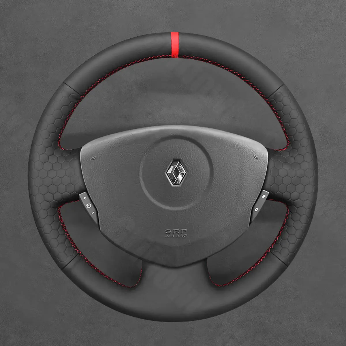 Griffowl Steering Wheel Cover for Bespoke Hatchback Renault Clio 2 Twingo 2 2007-2014. Elevate your interior with Griffowl's wrap and stitch kit.