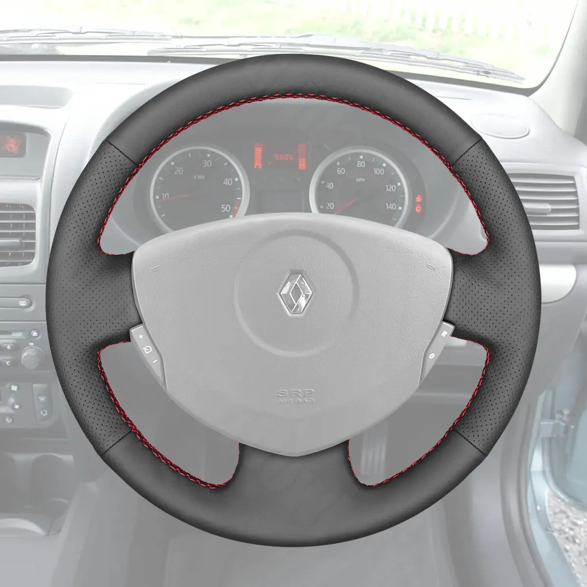 Griffowl Steering Wheel Cover for Bespoke Hatchback Renault Clio 2 Twingo 2 2007-2014. Elevate your interior with Griffowl's wrap and stitch kit.