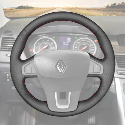 Griffowl Steering Wheel Cover for Bespoke Hatchback Renault Laguna 3 2007-2012. For refined interior upgrades using our wrap and stitch kit.