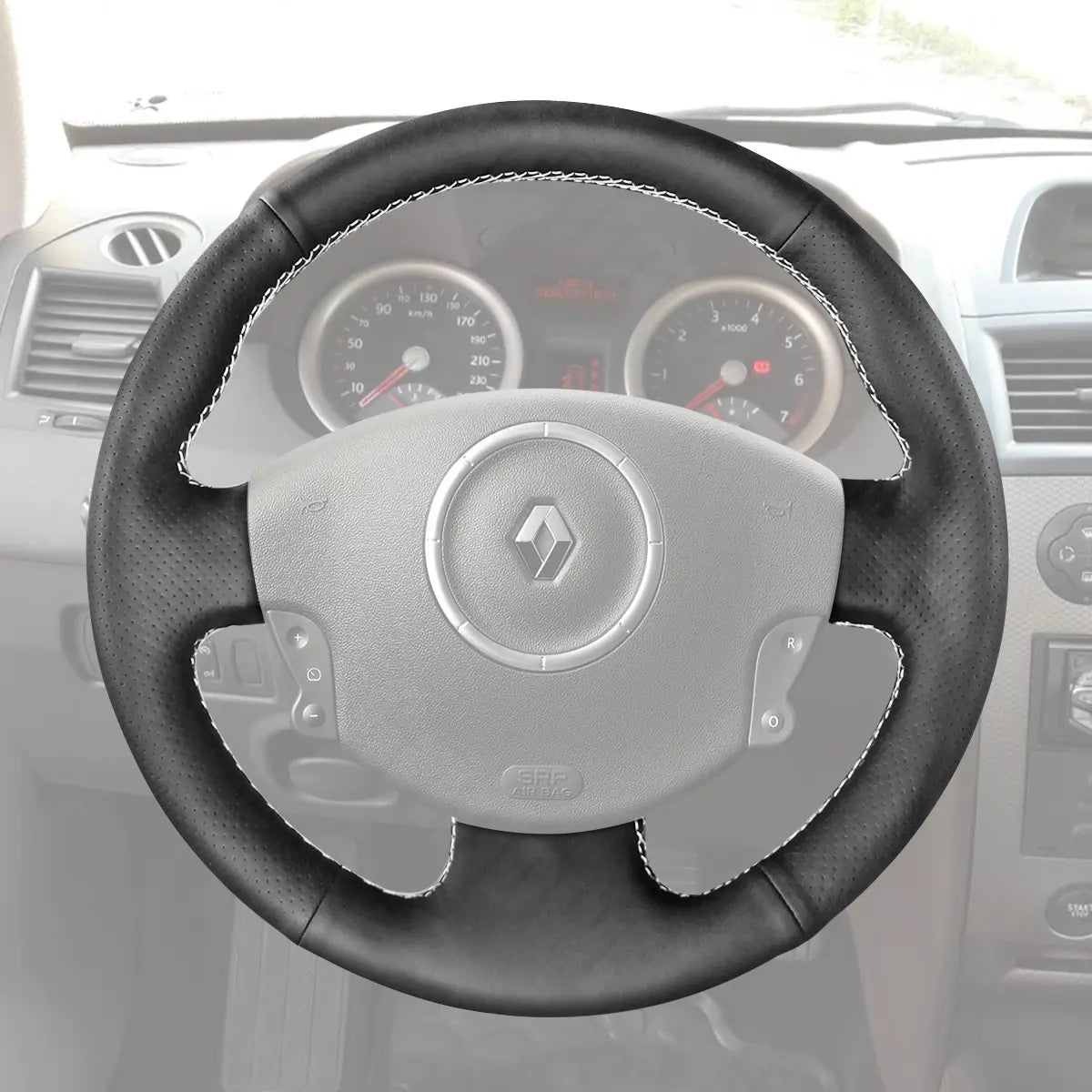 Griffowl Steering Wheel Cover for Bespoke Hatchback Renault Megane 2 Scenic 2 Grand Scenic Kangoo 2 2002-2013. Turn every drive into a luxury experience.