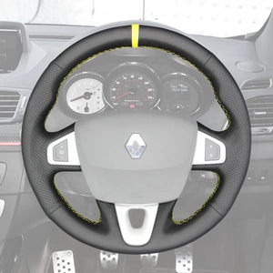Griffowl Steering Wheel Cover for Bespoke Hatchback Renault Megane 3 Coupe RS 2010-2016. Elevate your interior with Griffowl's wrap and stitch kit.