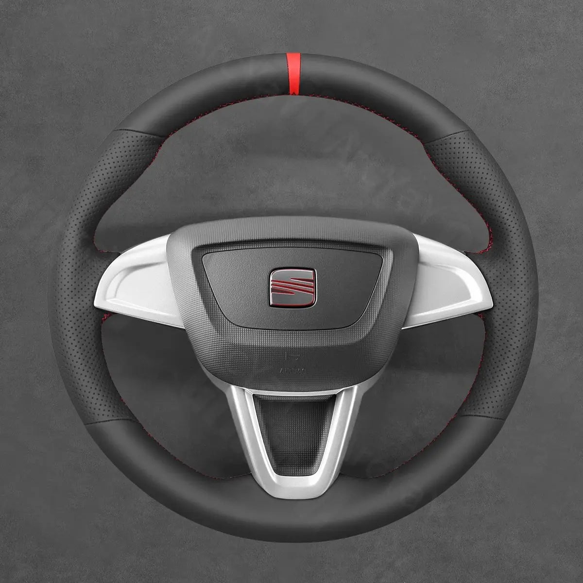 Griffowl Steering Wheel Cover for Bespoke Hatchback Seat Ibiza 6J 2012-2015. Perfect grip with our steering wheel wrap and custom interior touch.
