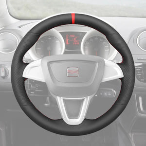 Griffowl Steering Wheel Cover for Bespoke Hatchback Seat Ibiza 6J 2012-2015. Perfect grip with our steering wheel wrap and custom interior touch.
