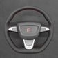 Griffowl Steering Wheel Cover for Bespoke Hatchback Seat Ibiza 6J FR CUPRA 2012-2015. Hand-sewn kit for drivers seeking precision and comfort.
