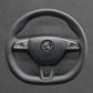 Griffowl Steering Wheel Cover for Bespoke Hatchback Skoda Fabia Scala Citigo Octavia Superb 2015-2019. Perfect for enthusiasts seeking refined interior mods.
