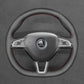 Griffowl Steering Wheel Cover for Bespoke Hatchback Skoda Fabia Scala Citigo Octavia Superb 2015-2019. Perfect for enthusiasts seeking refined interior mods.

