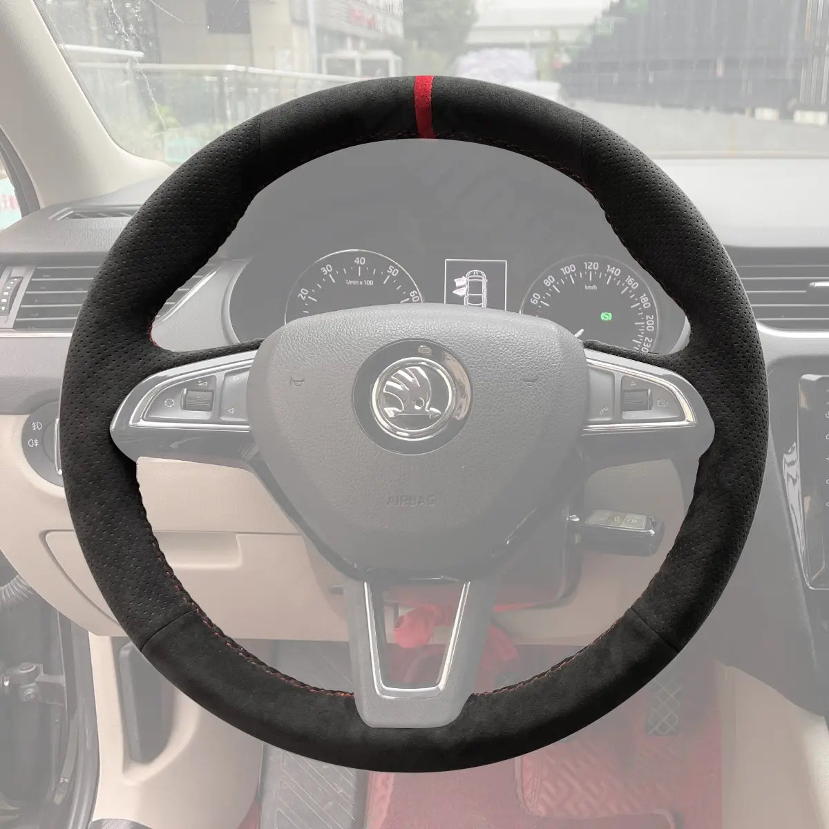 Griffowl Steering Wheel Cover for Bespoke Hatchback Skoda Fabia Scala Citigo Roomster Octavia Superb 2013-2019. Turn every drive into a luxury experience.
