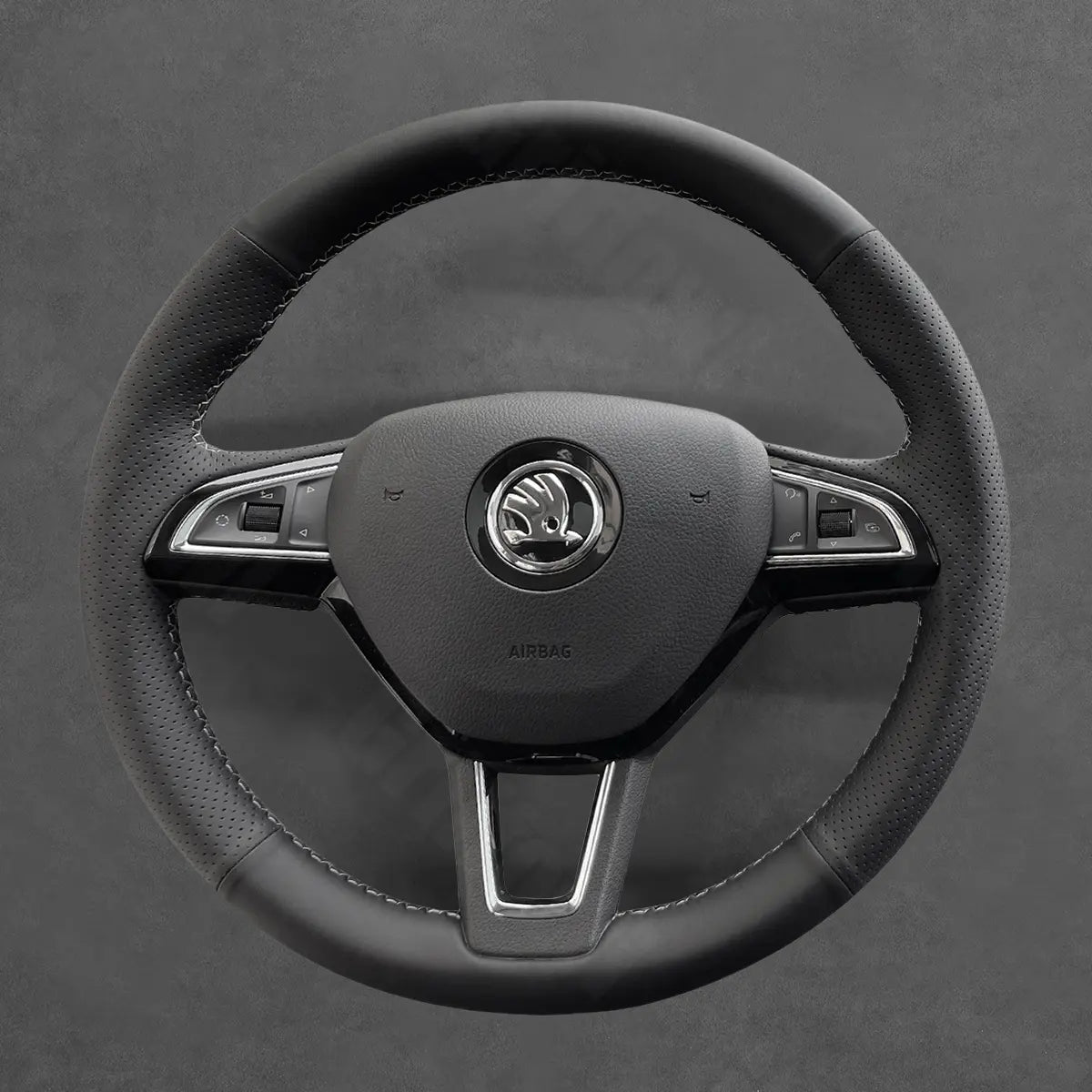 Griffowl Steering Wheel Cover for Bespoke Hatchback Skoda Fabia Scala Citigo Roomster Octavia Superb 2013-2019. Turn every drive into a luxury experience.
