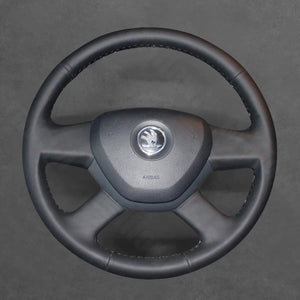 Griffowl Steering Wheel Cover for Bespoke Hatchback Skoda Octavia Fabia 2013-2014. For refined interior upgrades using our wrap and stitch kit.
