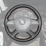 Griffowl Steering Wheel Cover for Bespoke Hatchback Skoda Roomster Octavia Superb 2013-2015. Elevate your interior with Griffowl's wrap and stitch kit.
