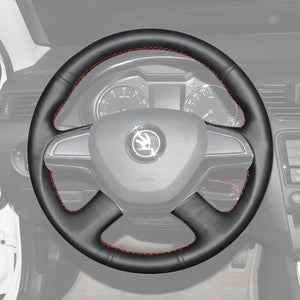 Griffowl Steering Wheel Cover for Bespoke Hatchback Skoda Roomster Octavia Superb 2013-2015. Elevate your interior with Griffowl's wrap and stitch kit.

