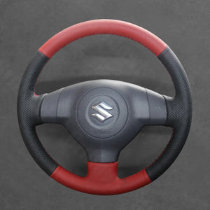Griffowl Steering Wheel Cover for Bespoke Hatchback Suzuki Swift Alto plash 2005-2015. Elevate your interior with Griffowl's wrap and stitch kit.