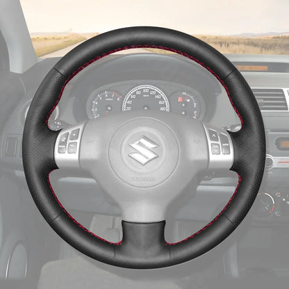 Griffowl Steering Wheel Cover for Bespoke Hatchback Suzuki Swift Sport plash 2005-2015. Elevate your interior with Griffowl's wrap and stitch kit.