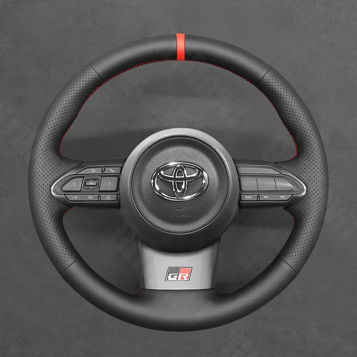Griffowl Steering Wheel Cover for Bespoke Hatchback Toyota Corolla Yaris GR 2020-2025. Elevate your interior with Griffowl's wrap and stitch kit.
