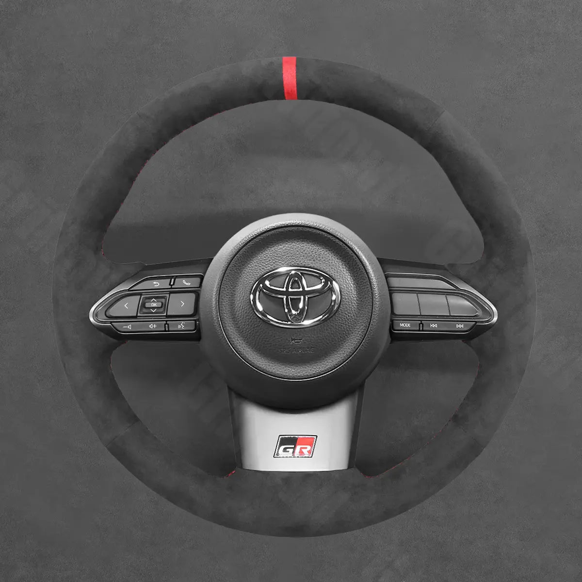 Griffowl Steering Wheel Cover for Bespoke Hatchback Toyota Corolla Yaris GR 2020-2025. Elevate your interior with Griffowl's wrap and stitch kit.