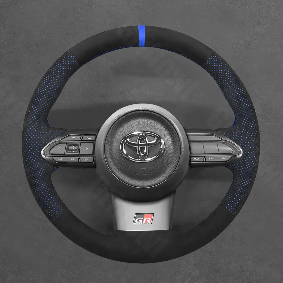 Griffowl Steering Wheel Cover for Bespoke Hatchback Toyota Corolla Yaris GR 2020-2025. Elevate your interior with Griffowl's wrap and stitch kit.