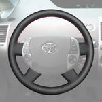 Griffowl Steering Wheel Cover for Bespoke Hatchback Toyota Prius 20 XW20 2003-2009. Hand-sewn kit for drivers seeking precision and comfort.
