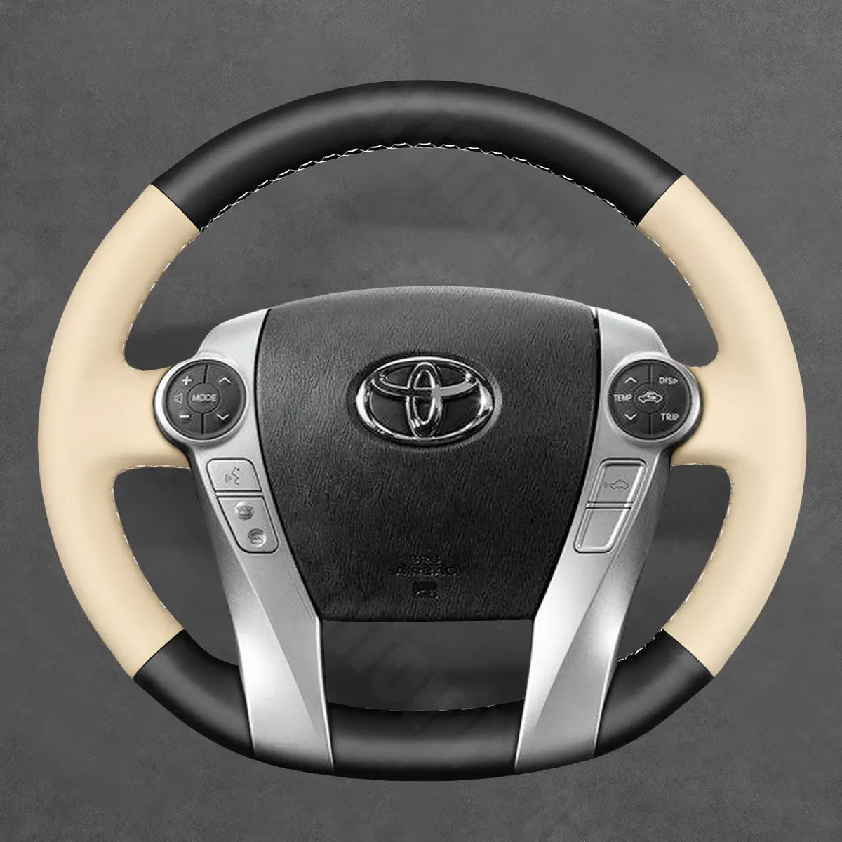 Griffowl Steering Wheel Cover for Bespoke Hatchback Toyota Prius 30 XW30 Prius+ Prius C Prius V 2009-2020. Premium kit for drivers who love to hand sew and DIY.