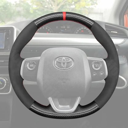 Griffowl Steering Wheel Cover for Bespoke Hatchback Toyota Sienta 2015-2024. Perfect grip with our steering wheel wrap and custom interior touch.