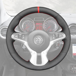 Griffowl Steering Wheel Cover for Bespoke Hatchback Vauxhall Adam 2012-2020. Perfect grip with our steering wheel wrap and custom interior touch.
