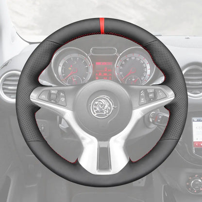 Griffowl Steering Wheel Cover for Bespoke Hatchback Vauxhall Adam 2012-2020. Perfect grip with our steering wheel wrap and custom interior touch.

