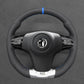 Griffowl Steering Wheel Cover for Bespoke Hatchback Vauxhall Corsa D OPC 2007-2015. Hand-sewn kit for drivers seeking precision and comfort.
