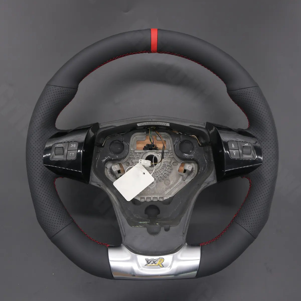Griffowl Steering Wheel Cover for Bespoke Hatchback Vauxhall Corsa D OPC 2007-2015. Hand-sewn kit for drivers seeking precision and comfort.
