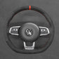 Griffowl Steering Wheel Cover for Bespoke Hatchback Volkswagen VW Golf GTI GTD GTE R Mk7 Polo R Line Mk5 Mk6 Scirocco Up! GTI Touran R Line 2014-2022. Compact, hand-sewn DIY wrap for quick interior mods and grip upgrade.
