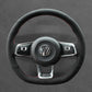 Griffowl Steering Wheel Cover for Bespoke Hatchback Volkswagen VW Golf GTI GTD GTE R Mk7 Polo R Line Mk5 Mk6 Scirocco Up! GTI Touran R Line 2014-2022. Compact, hand-sewn DIY wrap for quick interior mods and grip upgrade.
