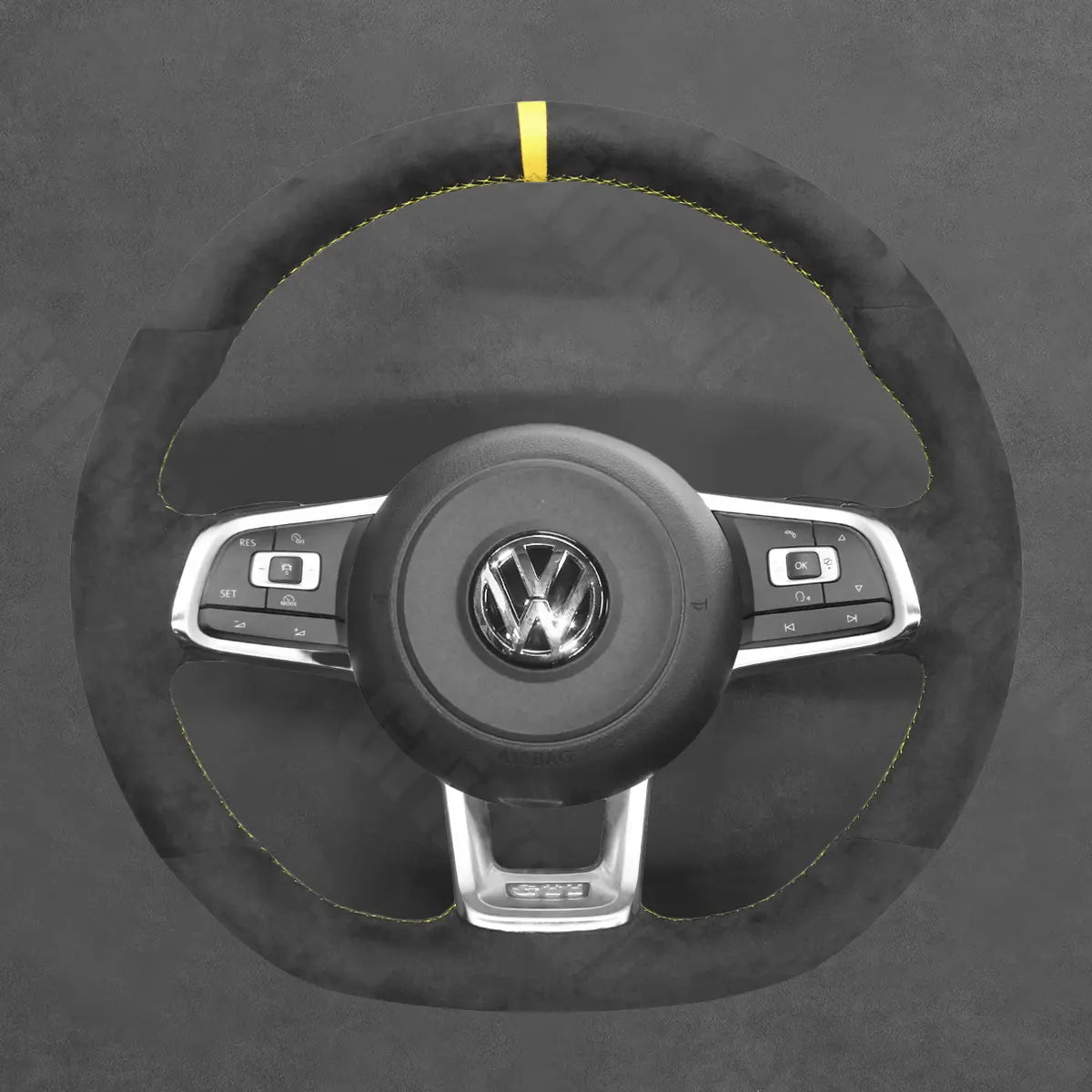 Crafted Steering Wheel Cover for Volkswagen VW Passat Variant R-Line B8 Mk8 2014-2019