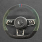 Griffowl Steering Wheel Cover for Bespoke Hatchback Volkswagen VW Golf GTI GTD GTE R Mk7 Polo R Line Mk5 Mk6 Scirocco Up! GTI Touran R Line 2014-2022. Compact, hand-sewn DIY wrap for quick interior mods and grip upgrade.
