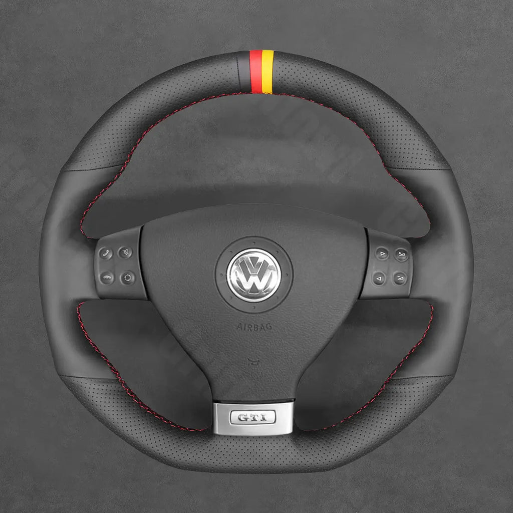 Griffowl Steering Wheel Cover for Bespoke Hatchback Volkswagen VW Golf GTI Mk5 Golf R32 Scirocco 2005-2009. Turn every drive into a luxury experience.

