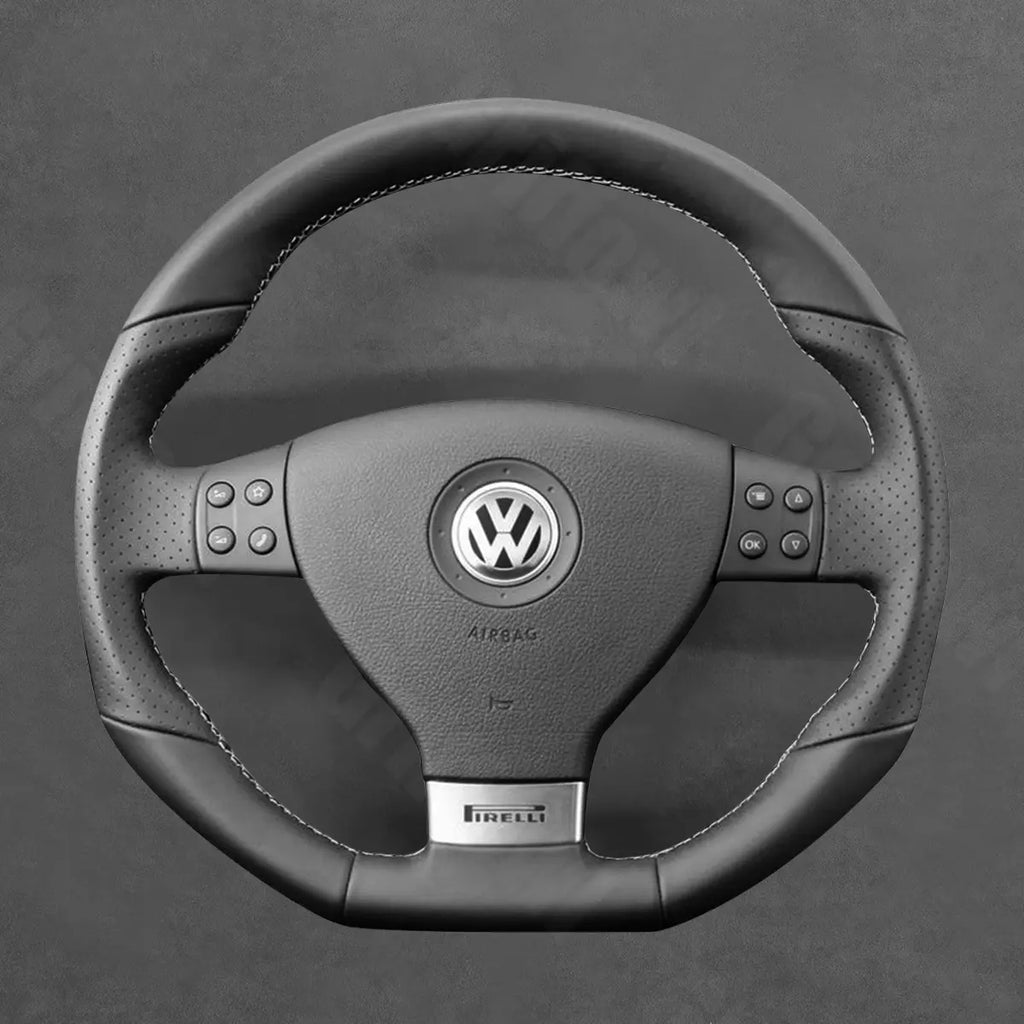 Griffowl Steering Wheel Cover for Bespoke Hatchback Volkswagen VW Golf GTI Mk5 Golf R32 Scirocco 2005-2009. Turn every drive into a luxury experience.
