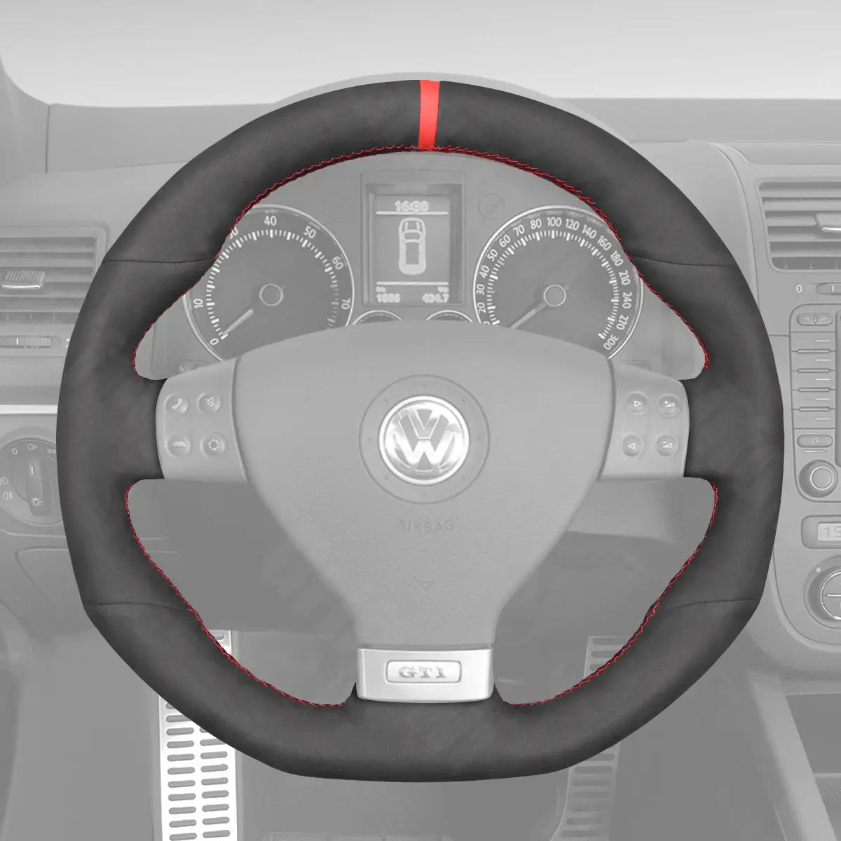 Griffowl Steering Wheel Cover for Bespoke Hatchback Volkswagen VW Golf GTI Mk5 Golf R32 Scirocco 2005-2009. Turn every drive into a luxury experience.
