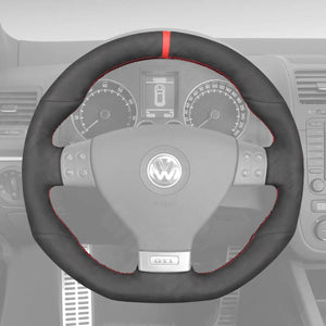 Griffowl Steering Wheel Cover for Bespoke Hatchback Volkswagen VW Golf GTI Mk5 Golf R32 Scirocco 2005-2009. Turn every drive into a luxury experience.
