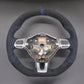 Griffowl Steering Wheel Cover for Bespoke Hatchback Volkswagen VW Golf GTI Mk6 Polo GTI R-Line Mk5 Scirocco 2009-2014. Compact, hand-sewn DIY wrap for quick interior mods and grip upgrade.
