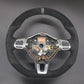 Griffowl Steering Wheel Cover for Bespoke Hatchback Volkswagen VW Golf GTI Mk6 Polo GTI R-Line Mk5 Scirocco 2009-2014. Compact, hand-sewn DIY wrap for quick interior mods and grip upgrade.

