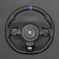 Griffowl Steering Wheel Cover for Bespoke Hatchback Volkswagen VW Golf GTI Mk6 Polo GTI R-Line Mk5 Scirocco 2009-2014. Compact, hand-sewn DIY wrap for quick interior mods and grip upgrade.
