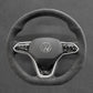 Griffowl Steering Wheel Cover for Bespoke Hatchback Volkswagen VW Golf GTI Mk8 2021-2025. Elevate your interior with Griffowl's wrap and stitch kit.
