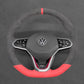 Griffowl Steering Wheel Cover for Bespoke Hatchback Volkswagen VW Golf GTI Mk8 2021-2025. Elevate your interior with Griffowl's wrap and stitch kit.

