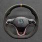Griffowl Steering Wheel Cover for Bespoke Hatchback Volkswagen VW Golf GTI Mk8 2021-2025. Elevate your interior with Griffowl's wrap and stitch kit.
