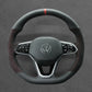Griffowl Steering Wheel Cover for Bespoke Hatchback Volkswagen VW Golf GTI Mk8 2021-2025. Elevate your interior with Griffowl's wrap and stitch kit.
