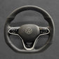 Griffowl Steering Wheel Cover for Bespoke Hatchback Volkswagen VW Golf GTI Mk8 2021-2025. Elevate your interior with Griffowl's wrap and stitch kit.

