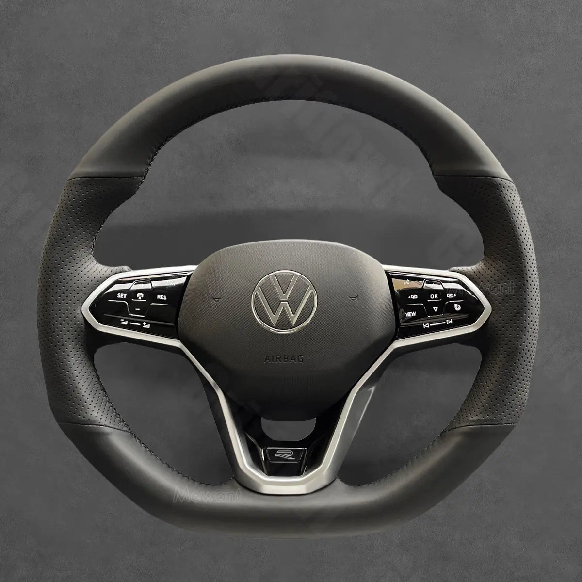 Griffowl Steering Wheel Cover for Bespoke Hatchback Volkswagen VW Golf GTI Mk8 2021-2025. Elevate your interior with Griffowl's wrap and stitch kit.
