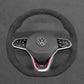 Griffowl Steering Wheel Cover for Bespoke Hatchback Volkswagen VW Golf GTI Mk8 2021-2025. Elevate your interior with Griffowl's wrap and stitch kit.
