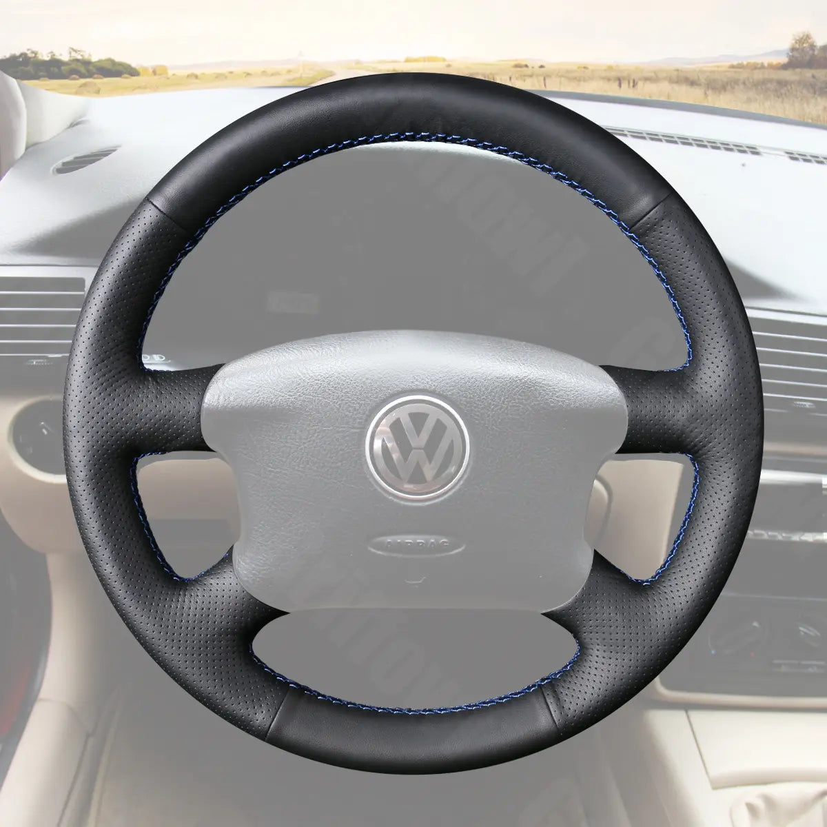 Griffowl Steering Wheel Cover for Bespoke Hatchback Volkswagen VW Golf Mk4 Sharan Transporter T4 T5 1997-2010. Turn every drive into a luxury experience.
