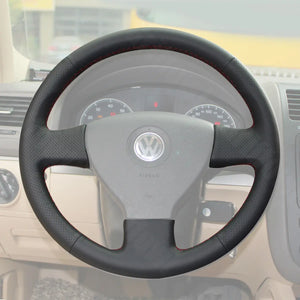 Griffowl Steering Wheel Cover for Bespoke Hatchback Volkswagen VW Golf Mk5 Plus Polo Mk4 Touran 2003-2010. Premium kit for drivers who love to hand sew and DIY.
